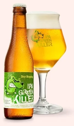 Green Killer IPA beer at MLYN Ukrainian Restaurant, Winnipeg